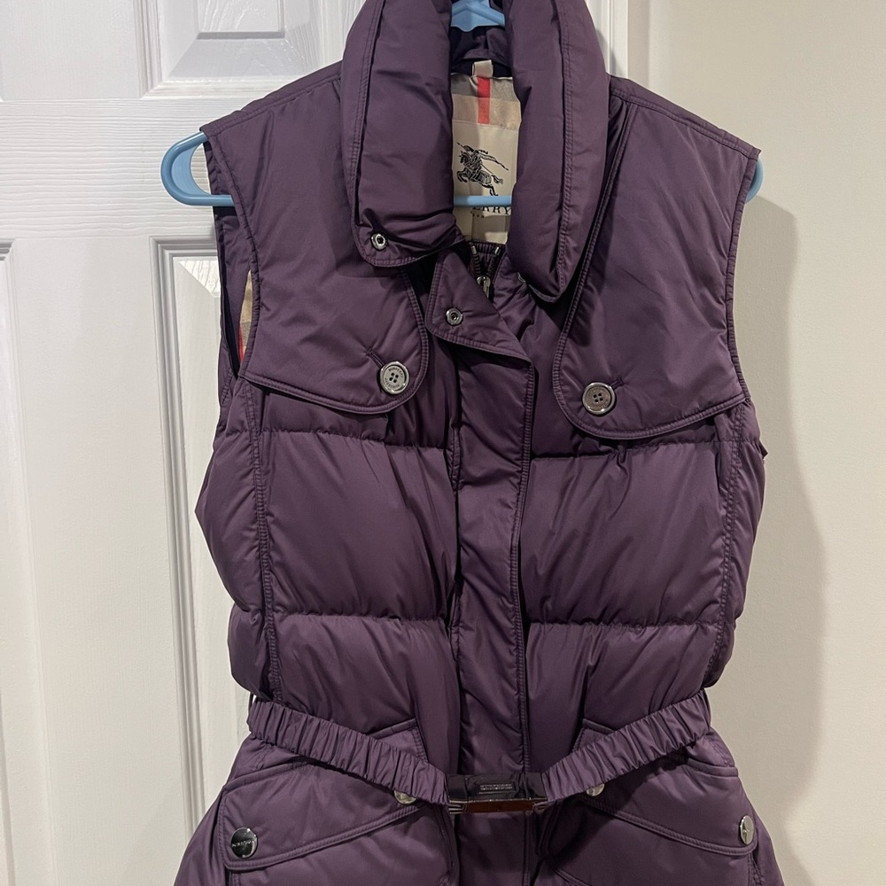 Burberry Purple Puffer Vest
